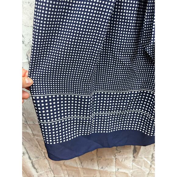 Ann Klein Womens Polka Dot Pleaded Midi Dress Size 12 100% Polyester - Picture 9 of 13